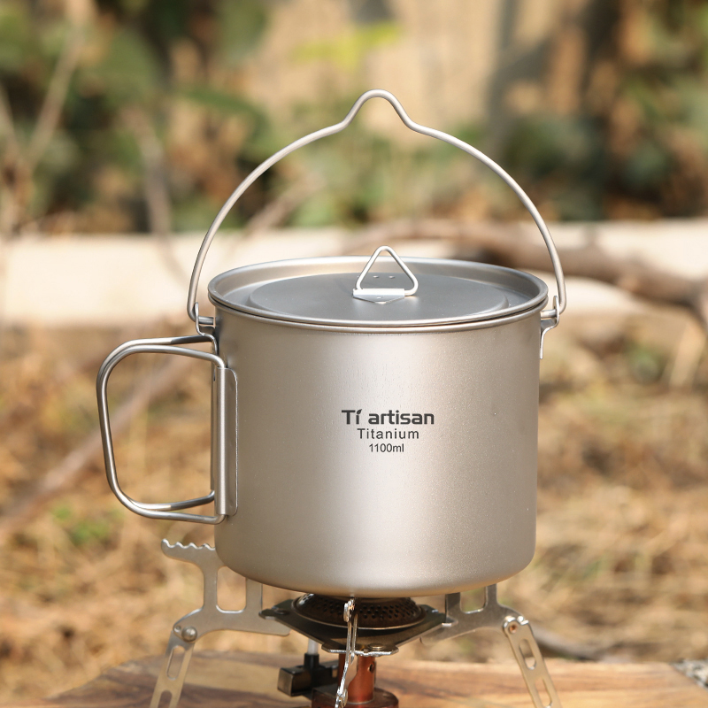 Camping Cooking Handle - Tiartisan Titanium 1.1L Set da cucina