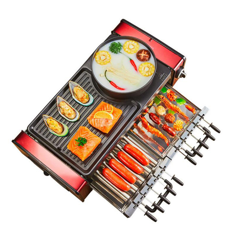 Camping Cooking Hot Plate - Griglia Elettrica Antiaderente per BBQ Domestico,