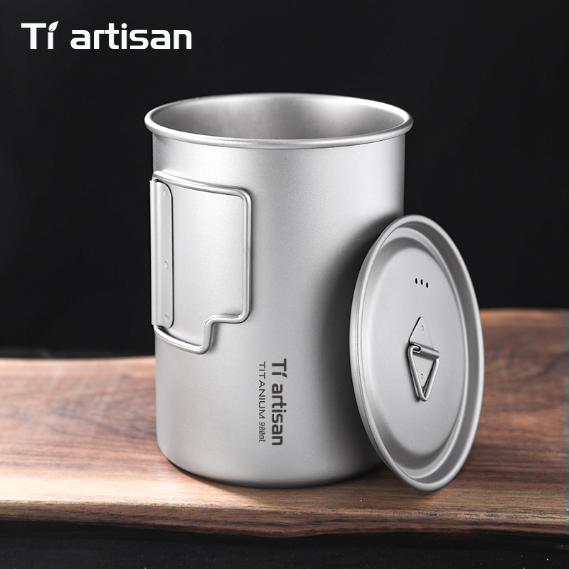 Camping Cooking Lightweight - Tiartisan Tazza da Campeggio in Titanio