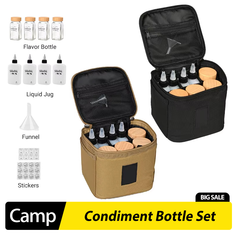 Camping Cooking Oil - Set di Bottiglie per Condimenti da