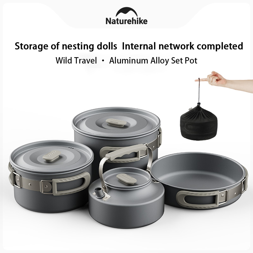 Camping Cooking Lightweight - Naturehike Set di pentole da esterno,