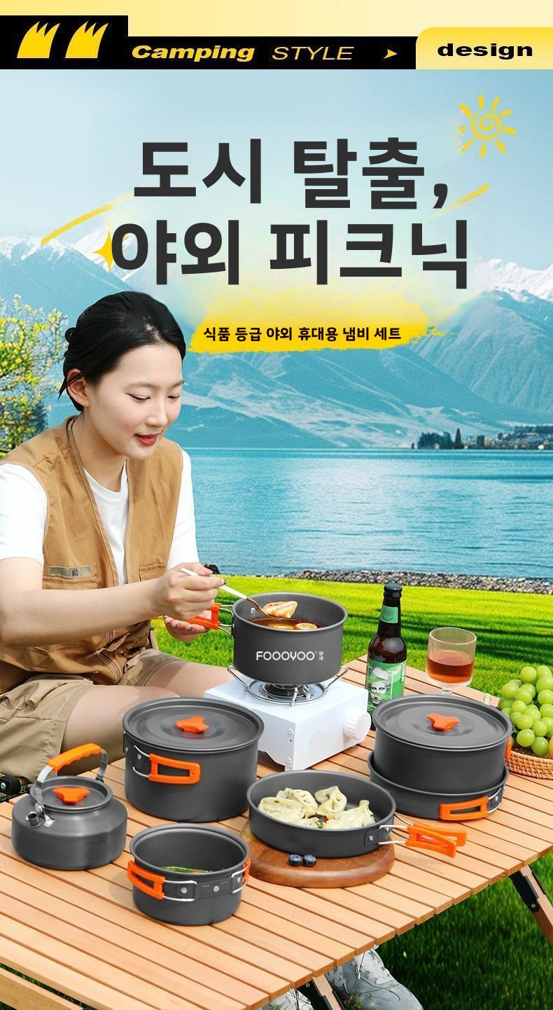 Set di Pentole da Campeggio Po - Camping Cooking Gear Set recensione e prezzo