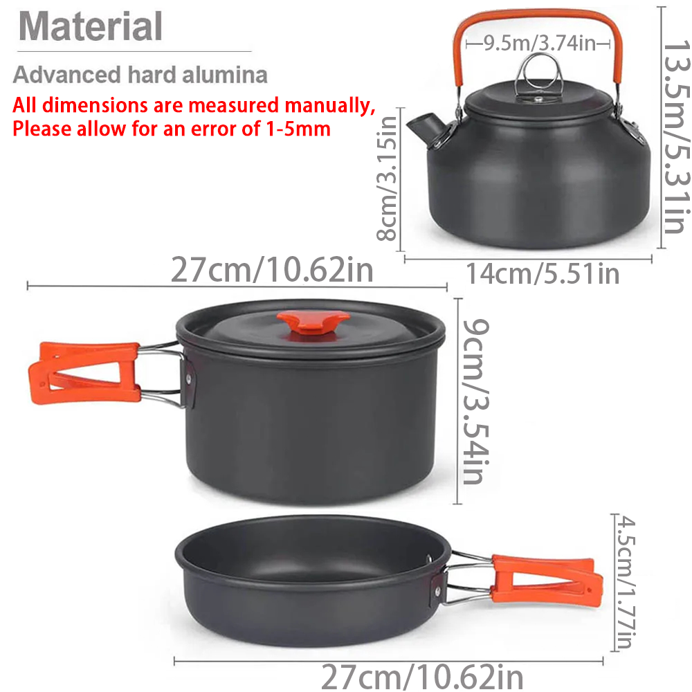 1 pz/1 set kit di pentole da c - Camping Cooking Recipes recensione e prezzo