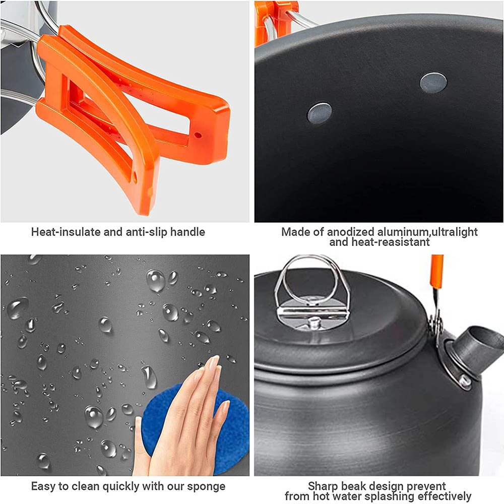 1 pz/1 set kit di pentole da c - Camping Cooking Recipes recensione e prezzo