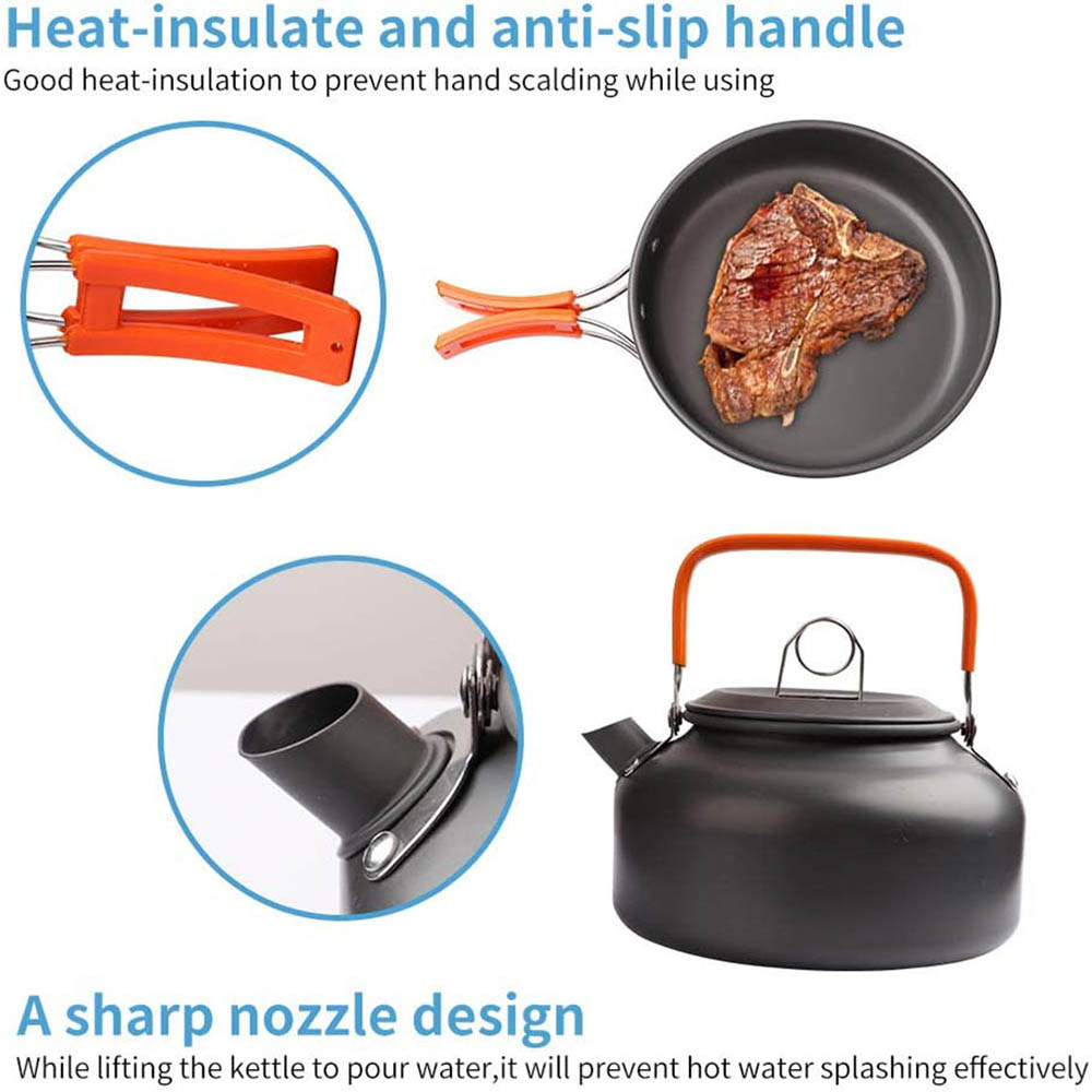 1 pz/1 set kit di pentole da c - Camping Cooking Recipes recensione e prezzo