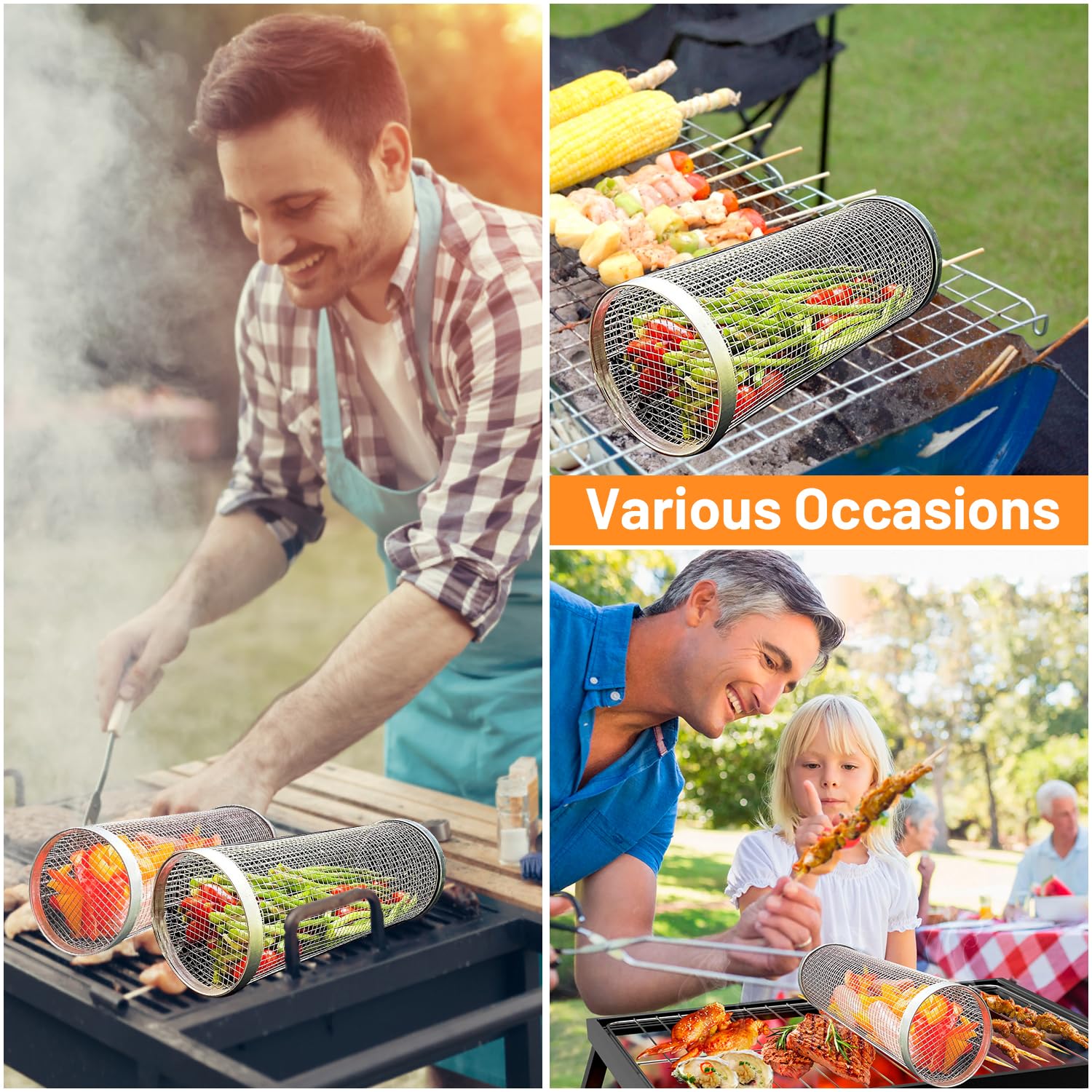 Cestini per grigliare da 2 pez - Camping Cooking Recipes recensione e prezzo